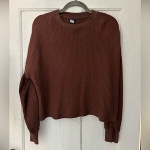 Old Navy Chocolate Waffle Knit Top
